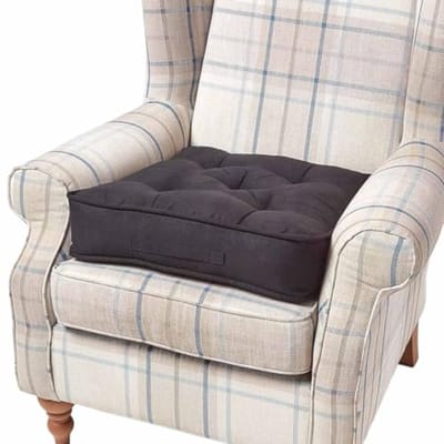 Groot Zitkussen 50 x 50 x 10 cm - Stoelverhoger met Handvat en Velours Hoes voor Comfortabel Zitten