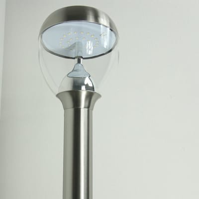 Licht-Erlebnisse - Dresden - LED - Staande lamp - IP44 - 4000K - 450lm - van - Metaal kunststof - in - Roestvrijstalen look (foto's tonen dag- en nachtopnamen)