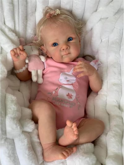 Realistische Babbypop 50 cm met Zachte Vinyl Huid en Accessoires