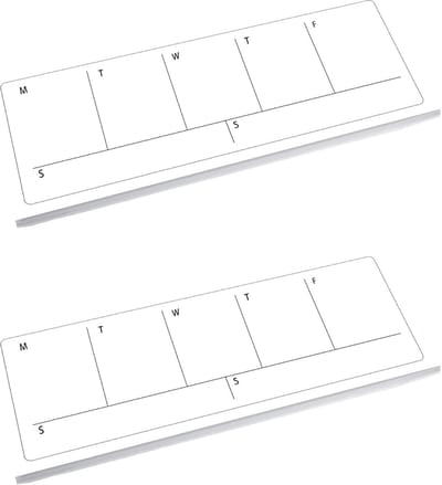 2-pack ongedateerde weekplanner kladblok 50 vellen per blok met kartonnen rugondersteuning