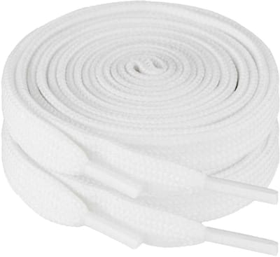 LIVIA HOME- Veters 130 cm - Platte Veters - Wit - Polyester - Robuust - Duurzaam - Schoenveters