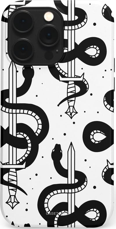 Casetastic Hoesje Geschikt voor Apple iPhone 14 Pro Max Magsafe - Stijlvolle Beschermende Duo-layer Case - Sluipzwaard