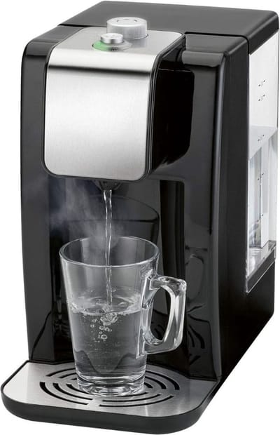 KIRA® Heetwaterdispenser - Waterkoker - Heetwatertap - Zwart - 27cm x 16cm x 31cm