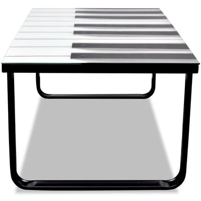 vidaXL - Salontafel - met - piano-print - glazen - tafelblad