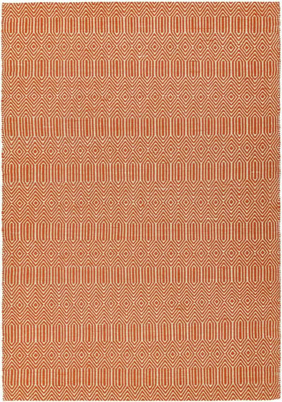 Easy Living - Sloan-Orange Vloerkleed - 160x230  - Rechthoek - Laagpolig Tapijt - Modern - Oranje, Wit