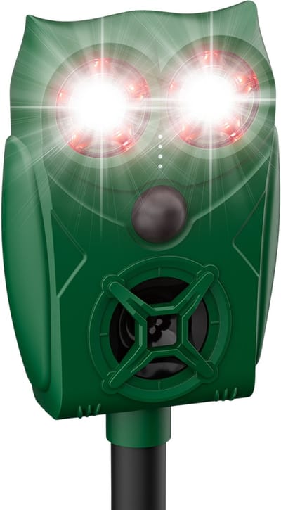 Lunvira® Ultrasone Kattenverjager op Zonne-energie – Waterdichte Dierenverjager IP65 – Tegen Katten, Marters & Muizen – Katten Verjager voor de Tuin