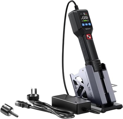 Heteluchtpistool - Mini Föhn - Precisie Werk - Digitaal Display - 100-450°C Instelbaar - Zwart
