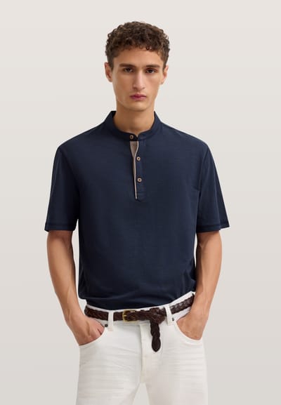 Bugatti Herren Poloshirt met opstaande kraag