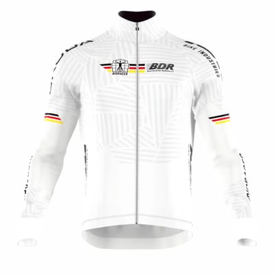 BIORACER Official German Cycling - Icon Tempest Fietsvest Winter - Heren - Wit - Team Germany - Winddicht&Isolerend - Maat XS