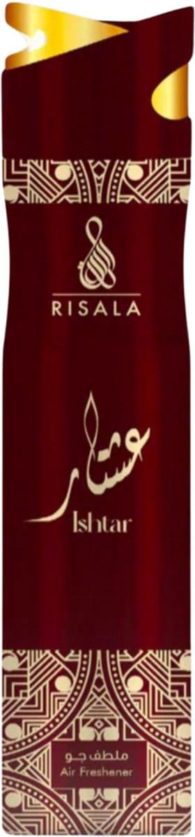 Air Freshener Ishtar by Risala – 300ml – Long Lasting Arabic Oriental Room Spray from Dubai – Floral, Amber, Woody & Musk Fragrance