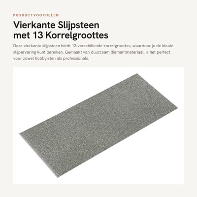 Dailygoods - Vierkante Slijpsteen met 13 Korrelgroottes voor Professioneel Slijpen