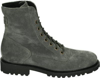Durea - 9769 E - Hoge sneakersVeterlaarzenDames veterschoenenDames sneakersHalf-hoge schoenen - Kleur: Grijs - Maat: 38.5