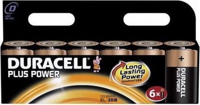 Duracell D Plus Power (6 pack)