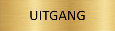 CombiCraft deurbordje Uitgang met pictogram in goud met tape - 165 x 45 mm