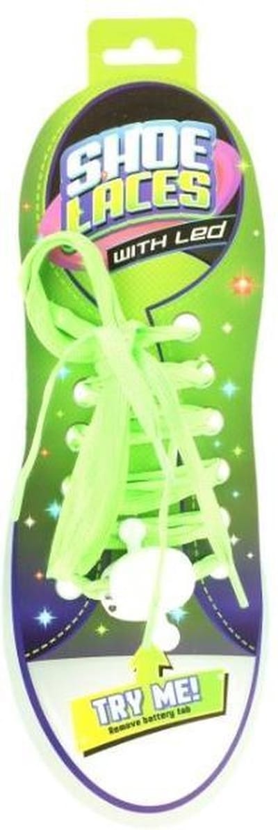 Toi-toys Schoenveters Met Led Licht Groen