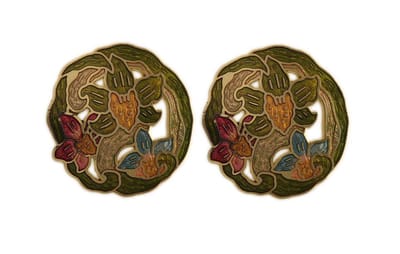 Behave - Oorbel steker bloemdesign retro kleurstijl avondoutfit 3cm