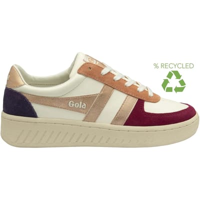 Gola Grandslam Quad - Damessneaker - O.Wht-Cerise-R.Gold-Plum