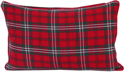 Homescapes Edward Rode Tartan Kussenhoes 30x50cm