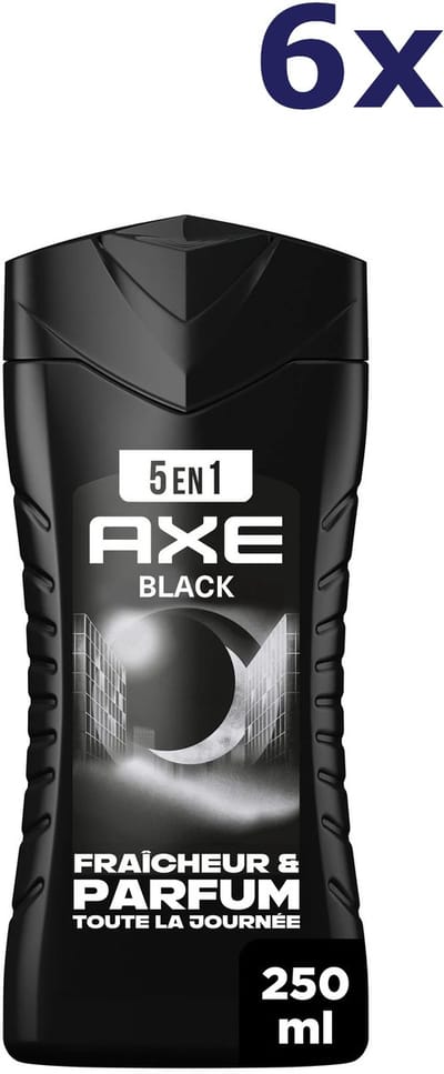 6x Axe douchegel 250ml Black