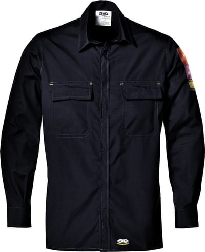 SIR SAFETY POLYTECH Lange mouw Werkshirt HEREN Donkerblauw - Vlamvertragend - Antistatisch - 180 g/m²