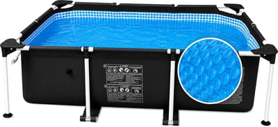 Hoppa! Solarzeil - Zwembadafdekking - Zwembadcover - Zwembadisolatie - Zwembad zeil | Blauw | 220 x 150 cm