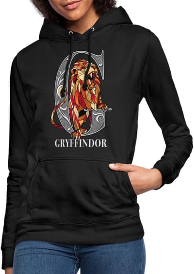 Harry Potter Gryffindor Coat of Arms Monochrome Hoodie Dames