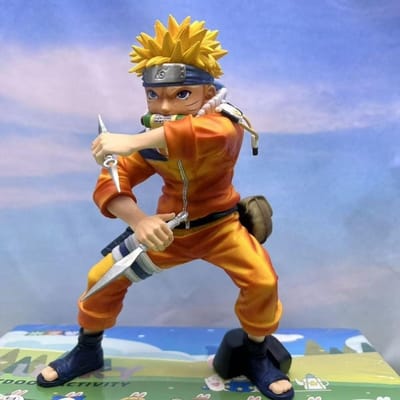 En stock Figurine Anime Naruto Sasuke Uzumaki Naruto Modèle PVC Figurine d'Action en PVC Collection de Poupées Modèle de Décoration Jouets Cadeau brown
