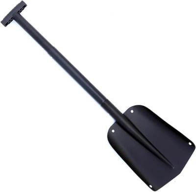 Uittrekbare Sneeuwschep - Winter Schep - Opritten Vrijmaken - Lichtgewicht Aluminium - 63-82 cm - Zwart