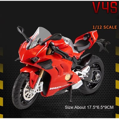 1:Modèles de Moto Sportster S Échelle 12 Jouets Modèles Métal Moulé Sous Pression V4S Miniatures Moto Pneus en Caoutchouc Amortisseurs Cadeaux pour Garçons