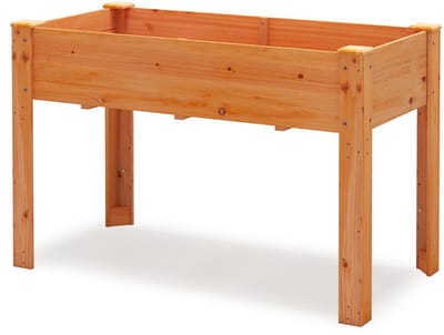 Kweektafel - Verhoogde Plantenbak met Opbergrek - Dennenhout - Voor Tuin - Balkon - Plantenbak voor buitenkweken - Roodbruin