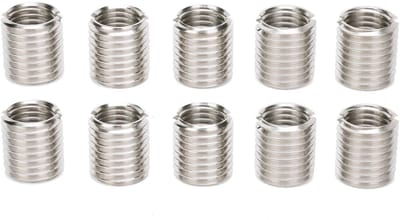 Dailygoods- Draadinzet 10 Stuks - Zelftappende Moer - Conversieschroefmoer - Binnendraad M16 x 2 - Buitendraad M20 x 2,5 - Roestvrij Staal - Schroefmoer