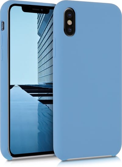 kwmobile telefoonhoesje geschikt voor Apple iPhone X - Hoesje met siliconen coating - Smartphone case in vintage blauw