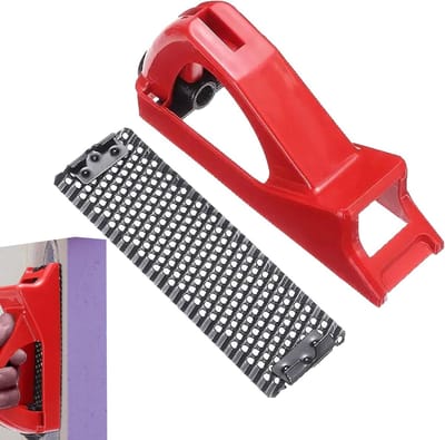 Gipsplaat Rasp - Snijgereedschap Vormgeven - Bouwprojecten Afwerken - Eenvoudige Handbediening - 14 x 4 cm - Rood