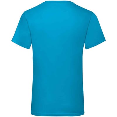 Fruit of the Loom Heren Waarde V Hals T-shirt (Azuurblauw)