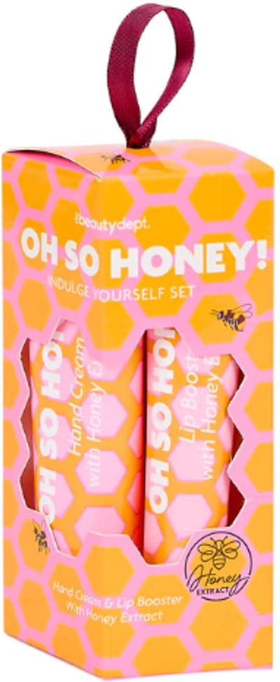 The Beauty Dept. Geschenkset - Oh So Honey! | Handcrème & Lip Booster - Honingextract | 2-delig Winter Verzorgingsset