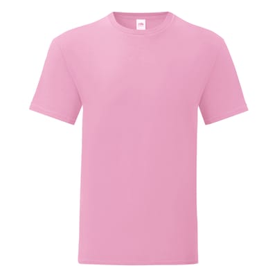 Fruit Of The Loom Heren Iconisch T-shirt (Poederroos)
