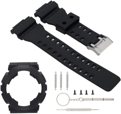 Vervangende Siliconen Horlogeband voor Mannen en Vrouwen 5.2 Inch met Horlogekast Geschikt voor Casio G-Shock GA110/100