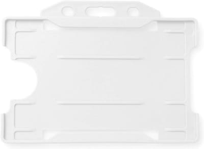 Witte Identity Card Pass Badgehouder van Gerecycled BPA-vrij Kunststof - Rigid Card Holder voor 1 Kaart