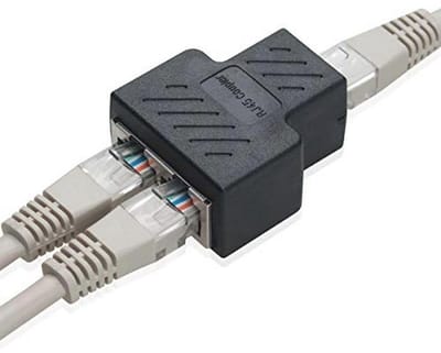 RJ45 Splitter Connector Vrouwelijk naar Vrouwelijk Netwerk Adapter – 1 naar 2 Poorten voor Ethernet-kabels
