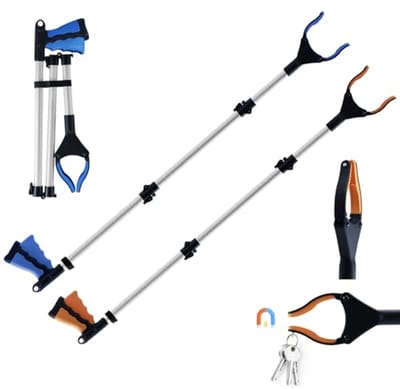 Opvouwbare grijptang voor senioren - 112 cm lange grijper met 90 graden draaibare kop en magneetpunten