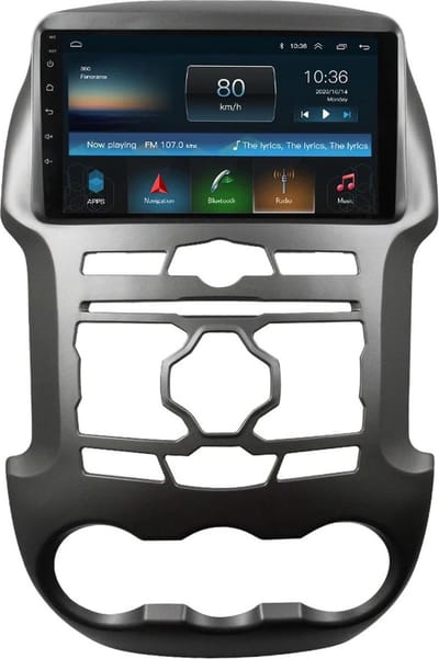 Navigatiesysteem auto met scherm - autoradio geschikt voor CarPlay en Android auto - bluetooth radio - geschikt voor Ford Ranger 2012-2015