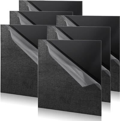 Dailygoods- Acrylplaten 6 stuks - Zwarte Acrylplaten 150 x 150 x 2 mm - Lasersnijbare Kunststof Platen - Beschermfolie - Weerbestendig - Professionele Snede - Acrylglas