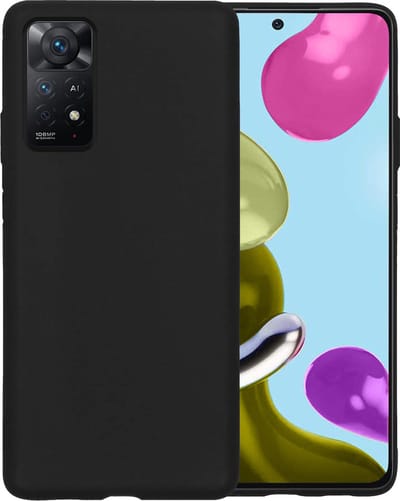 Hoesje - Geschikt voor Xiaomi Redmi Note 11s - Sterk & Shockproof - Siliconen Case - Hoes Cover - Telefoonhoes - Zwart