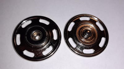 30 mm grote aannaaidrukker - drukknopen groot - drukker 3 cm - zilver metaal - 1 drukknoop