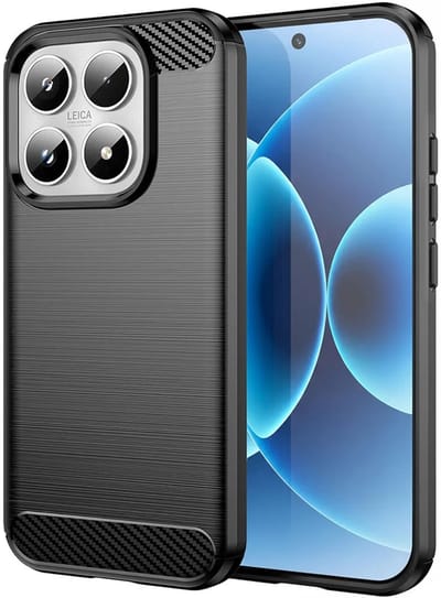 Hoesje geschikt voor Xiaomi 17 - Techsuit Carbon Silicone Back Cover - Zwart