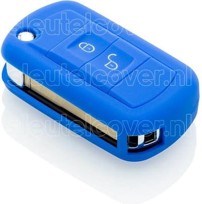Autosleutel Hoesje geschikt voor Land Rover - SleutelCover - Silicone Autosleutel Cover - Sleutelhoesje Blauw