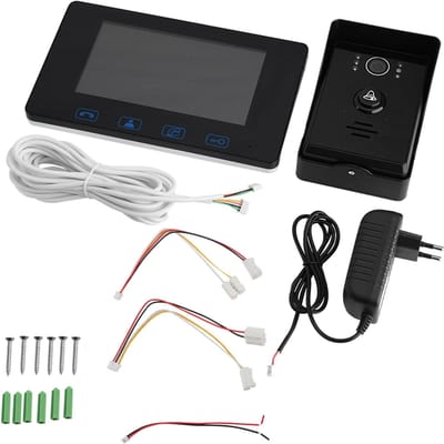 Téléphone de porte vidéo filaire 7 pouces HD 1,3 million de pixels 150 degrés Sonnette vidéo filaire avec écran tactile