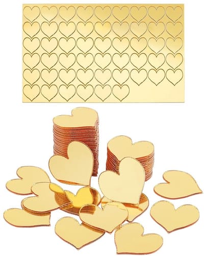 Dailygoods- Spiegelstickers Gouden 100 Stuks - Zelfklevende