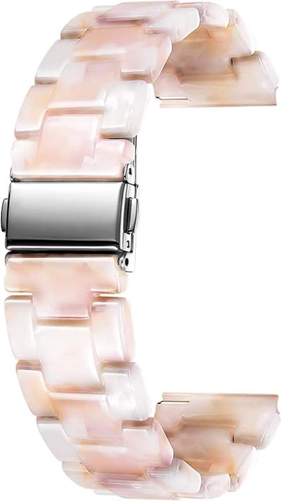 Stijlvolle en comfortabele horlogeband van hars voor heren en dames, vervangbare strap met snelle sluiting, 12mm tot 22mm, 14 kleuren beschikbaar