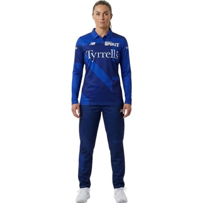New Balance Cricketpoloshirt voor dames uit Londen (Team Koningsblauw)